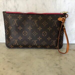 LOUIS VUITTON Pouchette Peony with Wristlet Strap 10 x 6